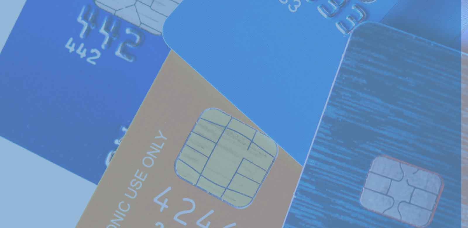 Image of credit card zoomed in on emv chip
