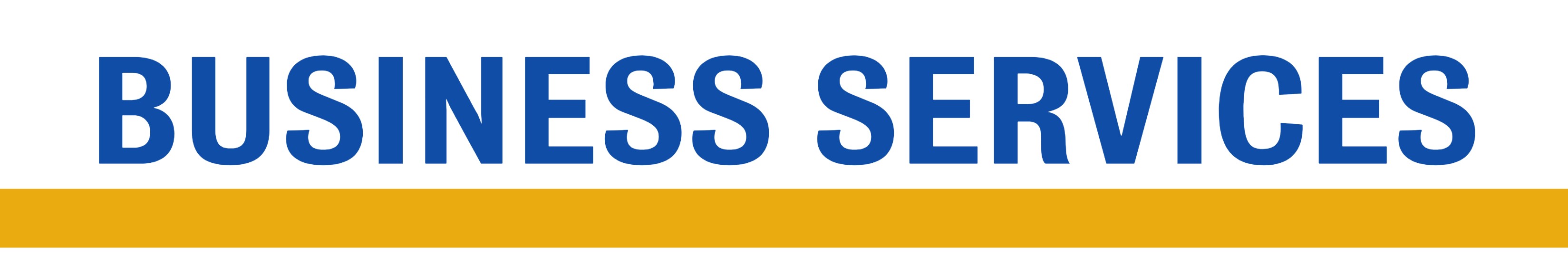 Banner image that mentions Business Services. 

