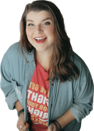A photo of a woman smiling.