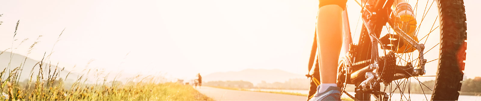 Close up of someone riding a bike