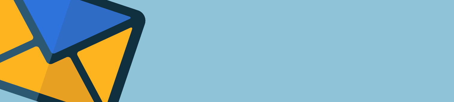 banner with an email icon