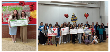 employees with students at a school